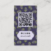 Lilac Grapes Vertikal Visitenkarte (Rückseite)