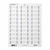 Lilac Gray Damask Custom Rücksendeadressen-Aufkleb (Vorne)