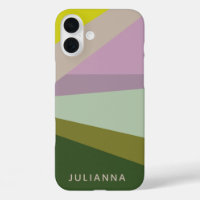 Lilac Green Geometric Color Block Personalisiert