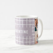 Lilac grid 4 Foto modern und einfach Kaffeetasse (VorderseiteRechts)