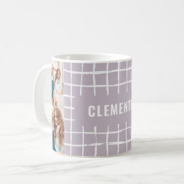 Lilac grid 4 Foto modern und einfach Kaffeetasse