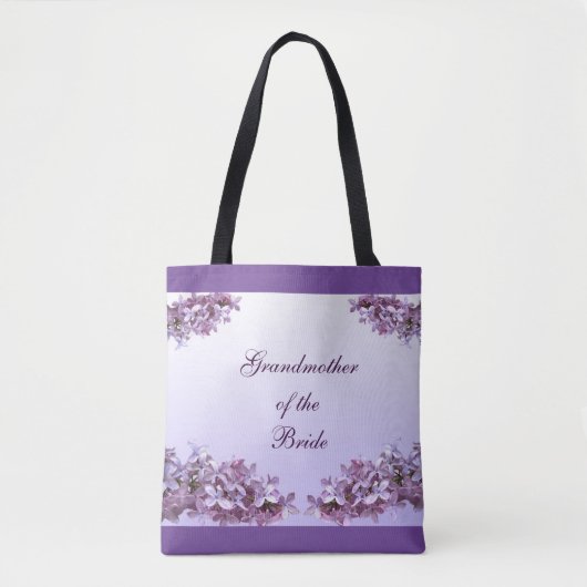 Lilac Großmutter der Braut Wedding Tote Bag Tasche (Vorderseite)