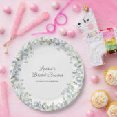 Lilac grün Wasserfarbe Brautparty Pappteller (Party)