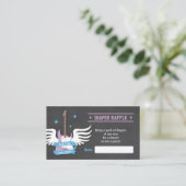 Lilac Guitar Rock a Bye Diaper Version 2 Begleitkarte (Stehend Vorderseite)