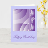 Lilac "Happy Birthday" Design Karte (Gelbe Blume)