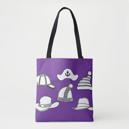 Lilac Hat Bag Fun Tote Tasche (Vorderseite)