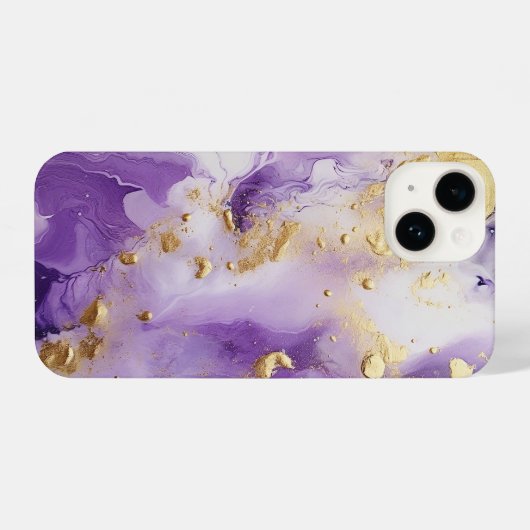 Lilac Haze Marble iPhone Hülle (Rückseite (Horizontal))