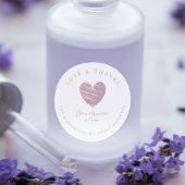 Lilac Heart Liebe & danke für die Unterstützung de Runder Aufkleber