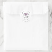 Lilac Heart We Do Quote Wedding Sanitizer Hand Gel Runder Aufkleber (Tasche)
