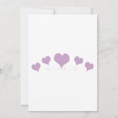 Lilac Hearts Design Wedding Save The Date (Rückseite)