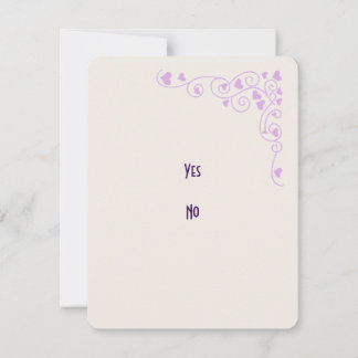 Lilac Hearts Twin Love Baby Shower RSVP Karte