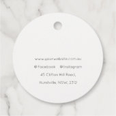 Lilac Hütte Garden Floral Bunch Logo Business Geschenkanhänger (Rückseite)