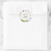 Lilac Hütte Garden Floral Bunch Logo Business Runder Aufkleber (Tasche)
