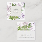 Lilac Hütte Garden Quadratische Visitenkarte (Vorne/Hinten)