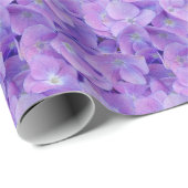Lilac Hydrangea Blume Wrapping Paper Geschenkpapier (Rolleneckpunkt)