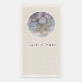 Lilac Hydrangea Garden Party Guest Towels Serviette