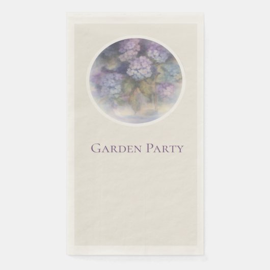 Lilac Hydrangea Garden Party Guest Towels Serviette (Vorderseite)