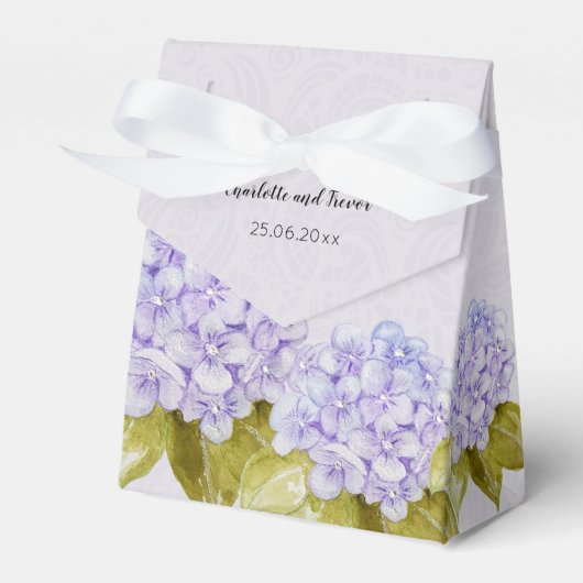 Lilac Hydrangea Handgemalt Geschenkschachtel (Vorderseite)