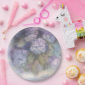 Lilac Hydrangea Watercolor Luncheon Napkin Pappteller (Party)