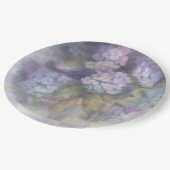 Lilac Hydrangea Watercolor Luncheon Napkin Pappteller (Schrägansicht)