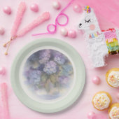 Lilac Hydrangea Watercolor Luncheon Napkin Pappteller (Party)