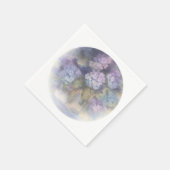 Lilac Hydrangea Watercolor Luncheon Napkin Serviette (Ecke)