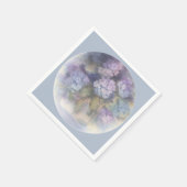 Lilac Hydrangea Watercolor Luncheon Napkin Serviette (Ecke)