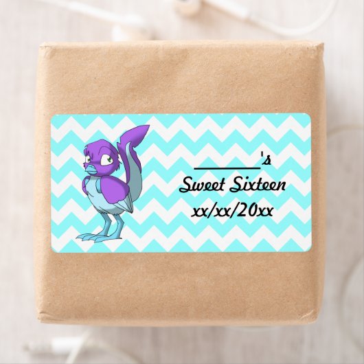 Lilac/Ice Blue Reptilian Bird Water Flasche (Insitu)