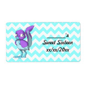 Lilac/Ice Blue Reptilian Bird Water Flasche (Vorne)