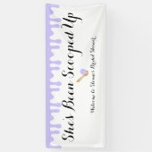 Lilac Ice Cream Social Welcome Vinyl Banner (Vertikal)