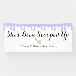 Lilac Ice Cream Social Welcome Vinyl Banner