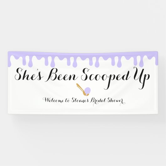 Lilac Ice Cream Social Welcome Vinyl Banner (Horizontal)