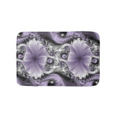 Lilac Illusion Abstraktes florales Fraktal Kunstfa Badematte (Vorderseite)