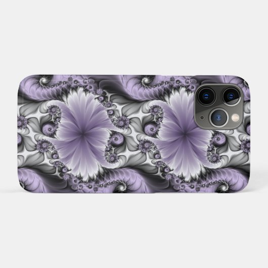 Lilac Illusion Abstraktes florales Fraktal Kunstfa Case-Mate iPhone Hülle (Rückseite (Horizontal))