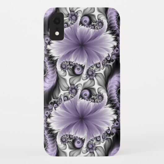 Lilac Illusion Abstraktes florales Fraktal Kunstfa Case-Mate iPhone Hülle (Rückseite)