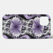 Lilac Illusion Abstraktes florales Fraktal Kunstfa Case-Mate iPhone Hülle (Rückseite (Horizontal))