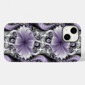 Lilac Illusion Abstraktes florales Fraktal Kunstfa Case-Mate iPhone Hülle (Rückseite (Horizontal))