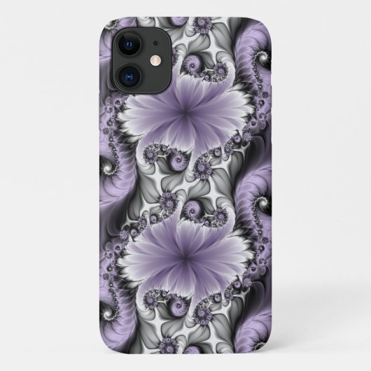 Lilac Illusion Abstraktes florales Fraktal Kunstfa Case-Mate iPhone Hülle (Rückseite)