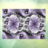 Lilac Illusion Abstraktes florales Fraktal Kunstfa Fensteraufkleber (Blatt 3)