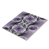 Lilac Illusion Abstraktes florales Fraktal Kunstfa Fliese (Seite)