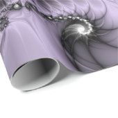 Lilac Illusion Abstraktes florales Fraktal Kunstfa Geschenkpapier (Rolleneckpunkt)