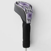 Lilac Illusion Abstraktes florales Fraktal Kunstfa Golf Headcover (angewinkelt)