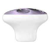 Lilac Illusion Abstraktes florales Fraktal Kunstfa Keramikknauf (Seitenansicht)