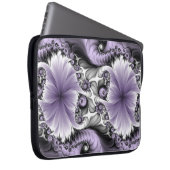 Lilac Illusion Abstraktes florales Fraktal Kunstfa Laptopschutzhülle (Vorne Rechts)