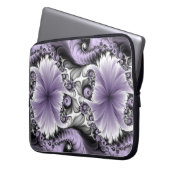 Lilac Illusion Abstraktes florales Fraktal Kunstfa Laptopschutzhülle (Vorderseite Links)
