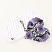 Lilac Illusion Abstraktes florales Fraktal Kunstfa Notizblock (Innenseite)