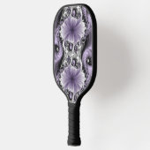 Lilac Illusion Abstraktes florales Fraktal Kunstfa Pickleball Schläger (Links)