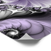 Lilac Illusion Abstraktes florales Fraktal Kunstfa Poster (Ecke)