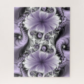 Lilac Illusion Abstraktes florales Fraktal Kunstfa Puzzle (Vertikal)