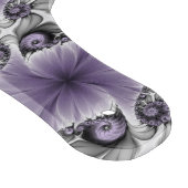 Lilac Illusion Abstraktes florales Fraktal Kunstfa Schneidebrett (Ecke)